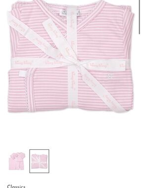 Kissy Kissy Pink & White Striped Baby Gift Set 6-9m was $99